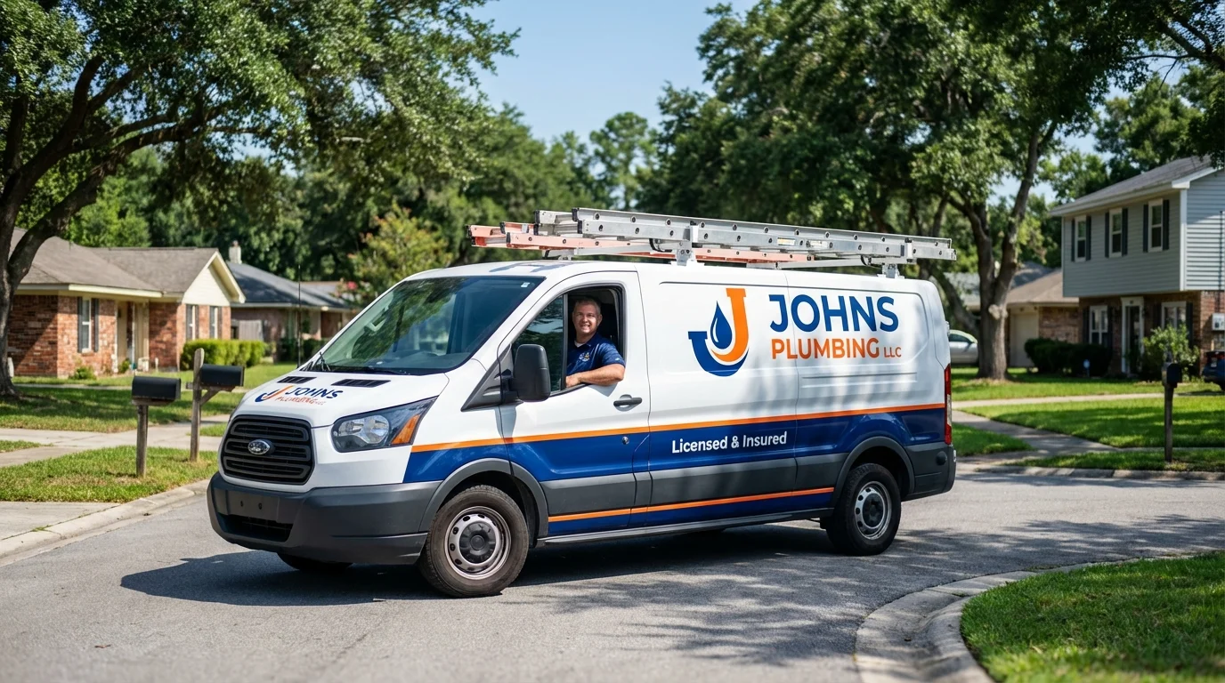 Johns Plumbing LLC service van in Marana, AZ