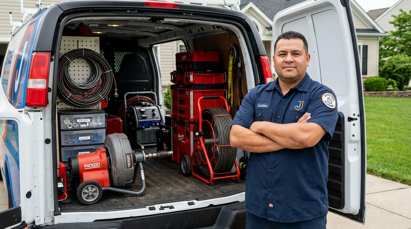 Professional drain cleaning equipment and Johns Plumbing LLC plumber in Marana
