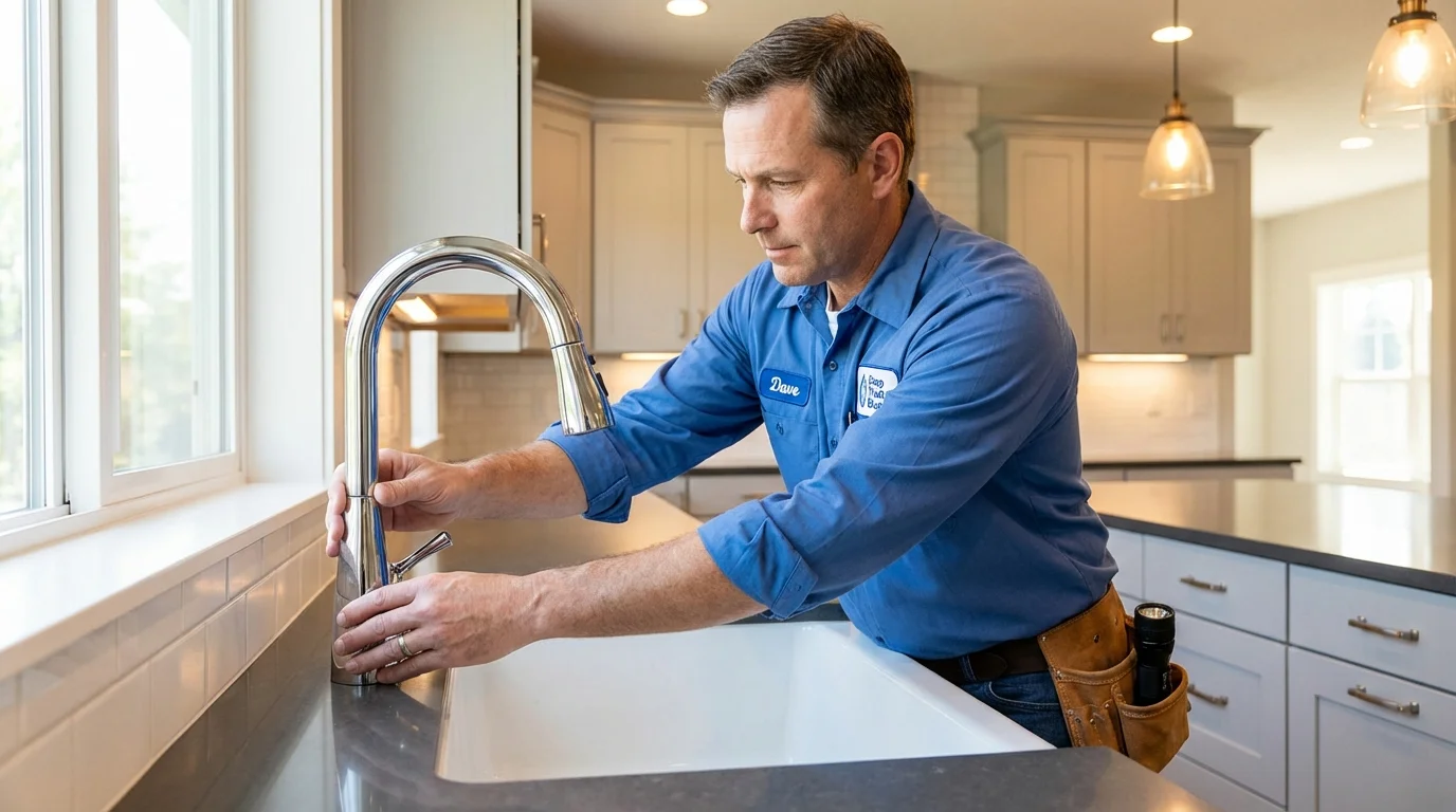Kitchen faucet installation by Johns Plumbing LLC in Marana