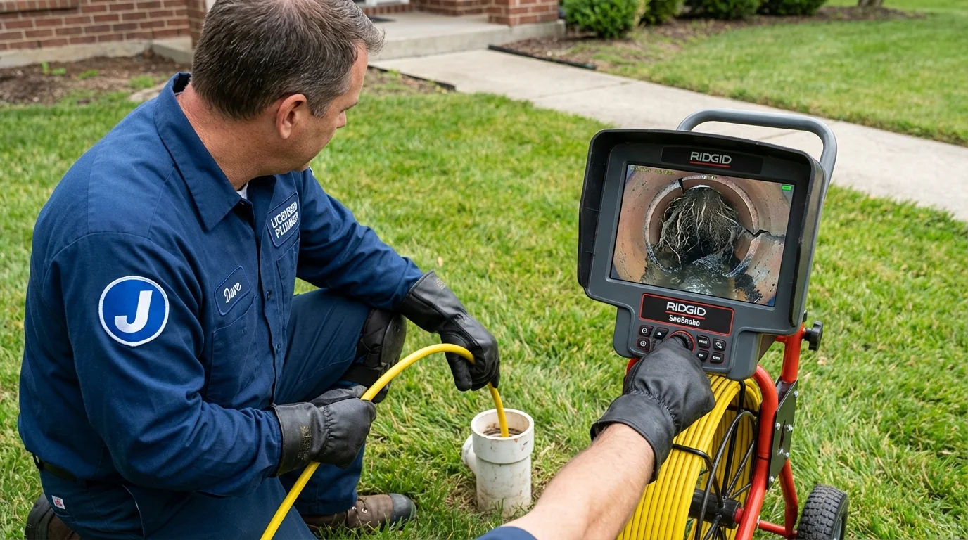 Sewer camera inspection being performed by Johns Plumbing LLC in Marana