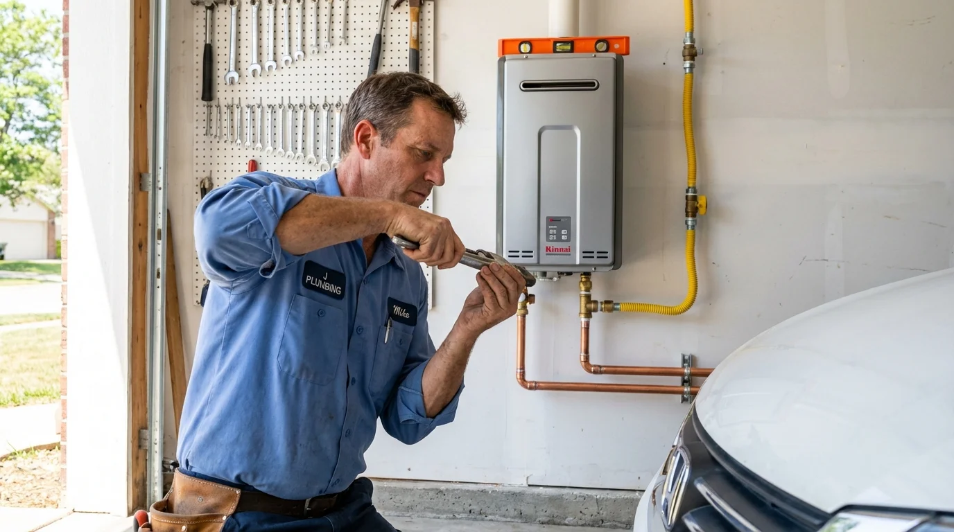 Tankless water heater installation by a Johns Plumbing LLC plumber in Marana